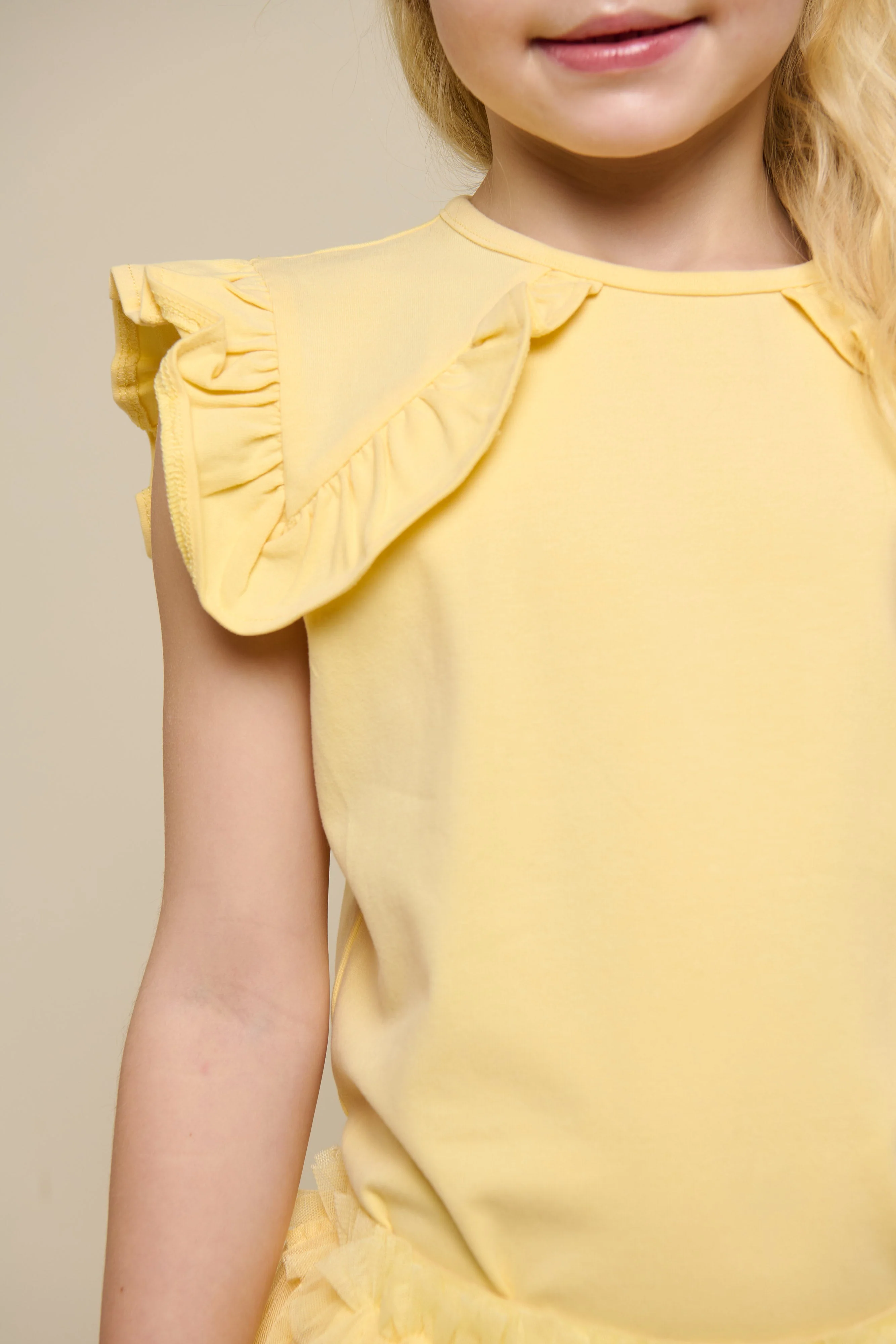 Jersey top met ruche - Tween - Sunlight | 101266 Selma - Image 3
