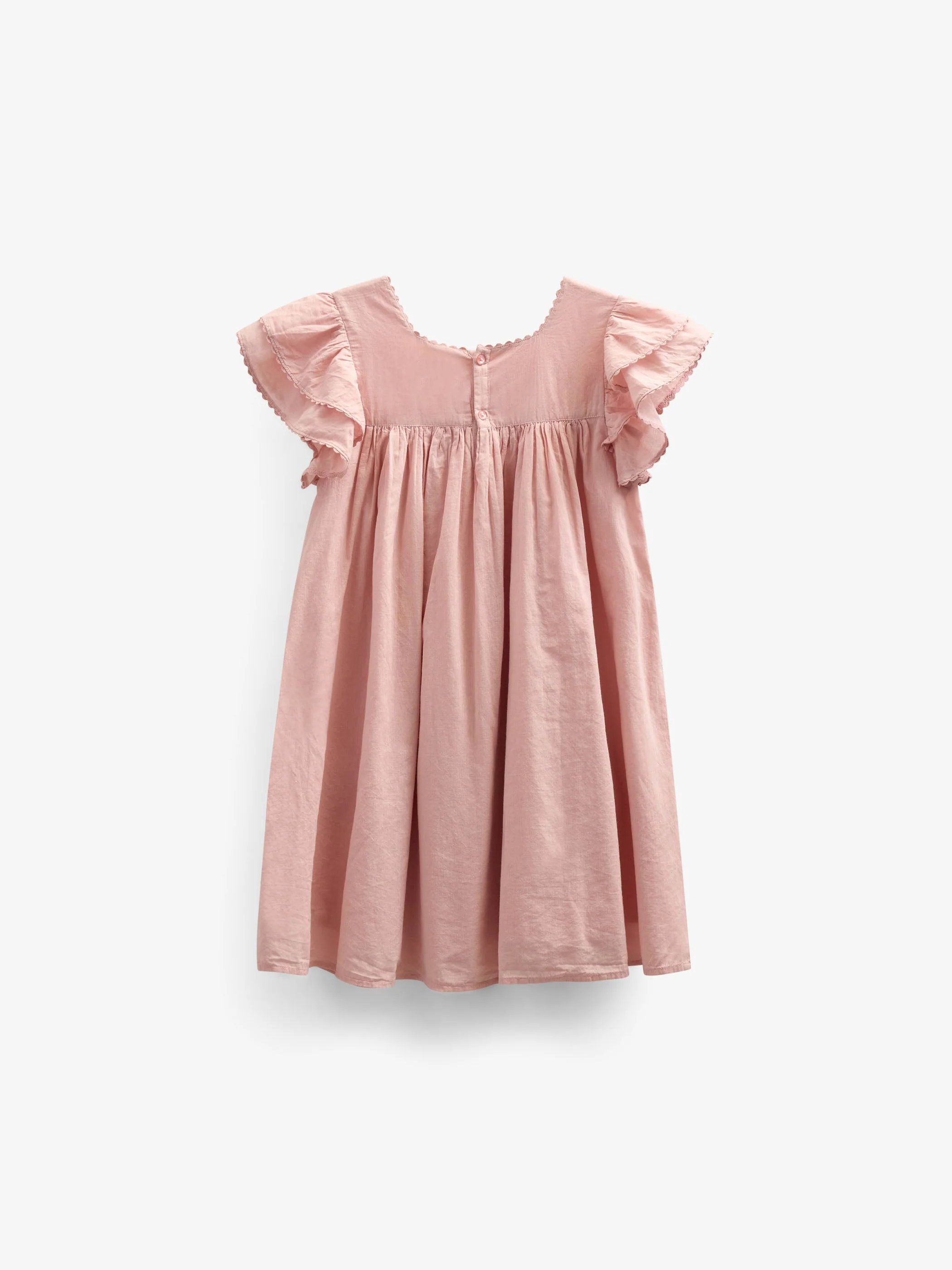 Katoenen jurk met Ric Rac Ruche - Kids - Rose Tan | 101034 Alma - Image 4