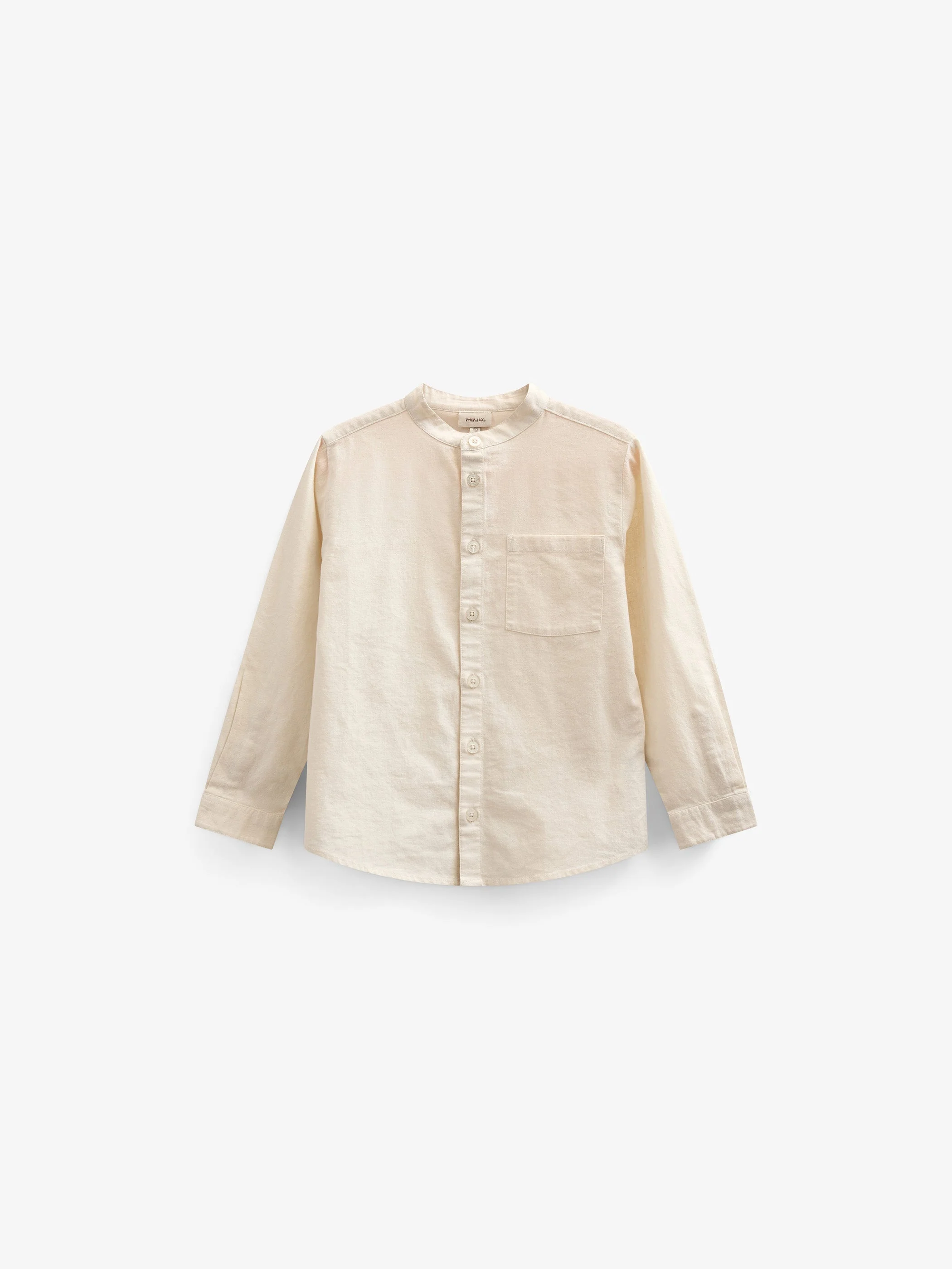 Linnenmix overhemd met mandarijnkraag - Kids - Offwhite | 101201 Lucca - Image 2