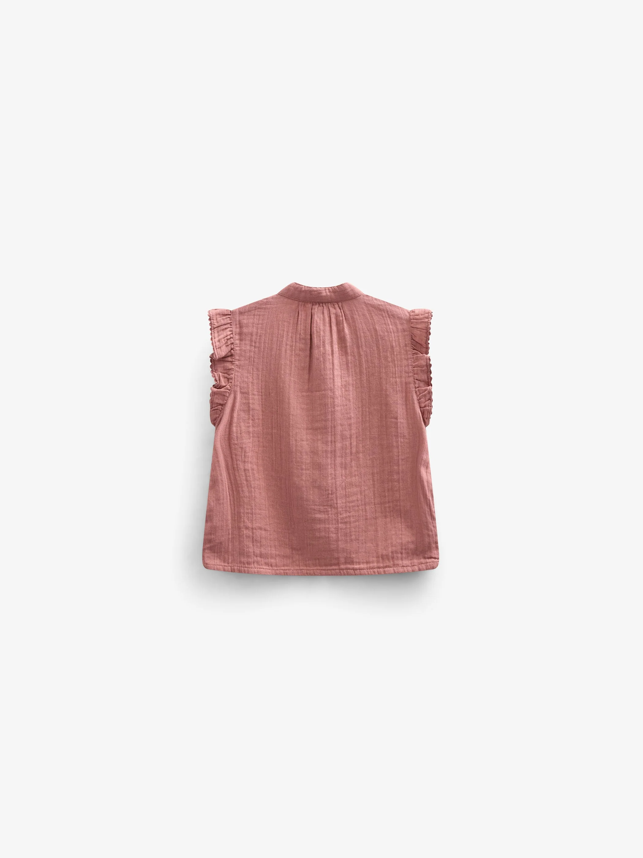 Mouwloze top van mousseline - Kids - Old Rose | 100932 Jasmine - Image 4