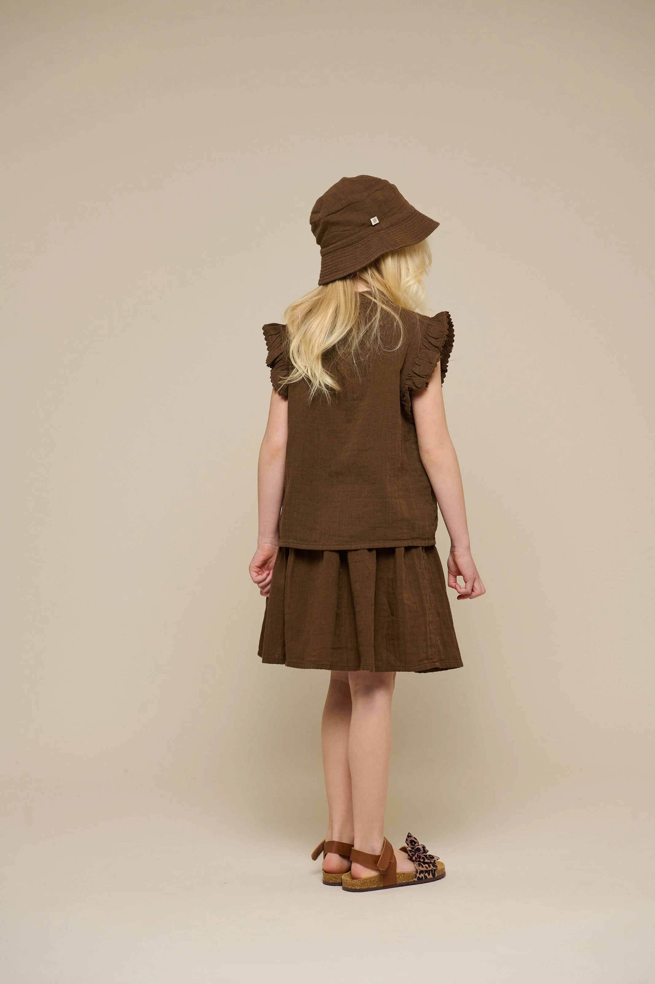 Mouwloze Top van Mousseline - Tween - Dark Brown | 100929 Jasmine - Image 5
