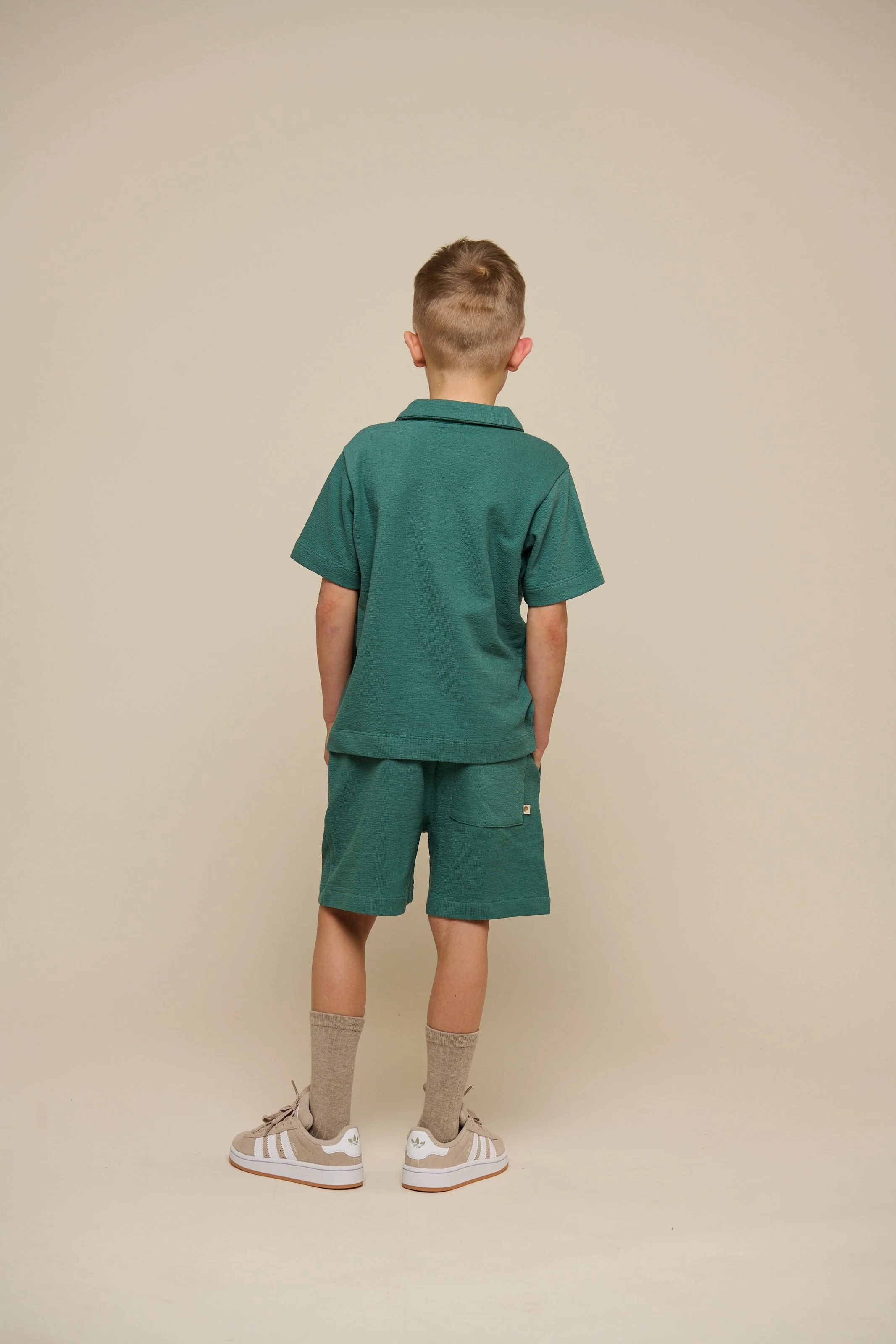 Polo T-shirt van Gestructureerde Jersey - Tween - Tropical Green | 101216 Sonny - Image 3