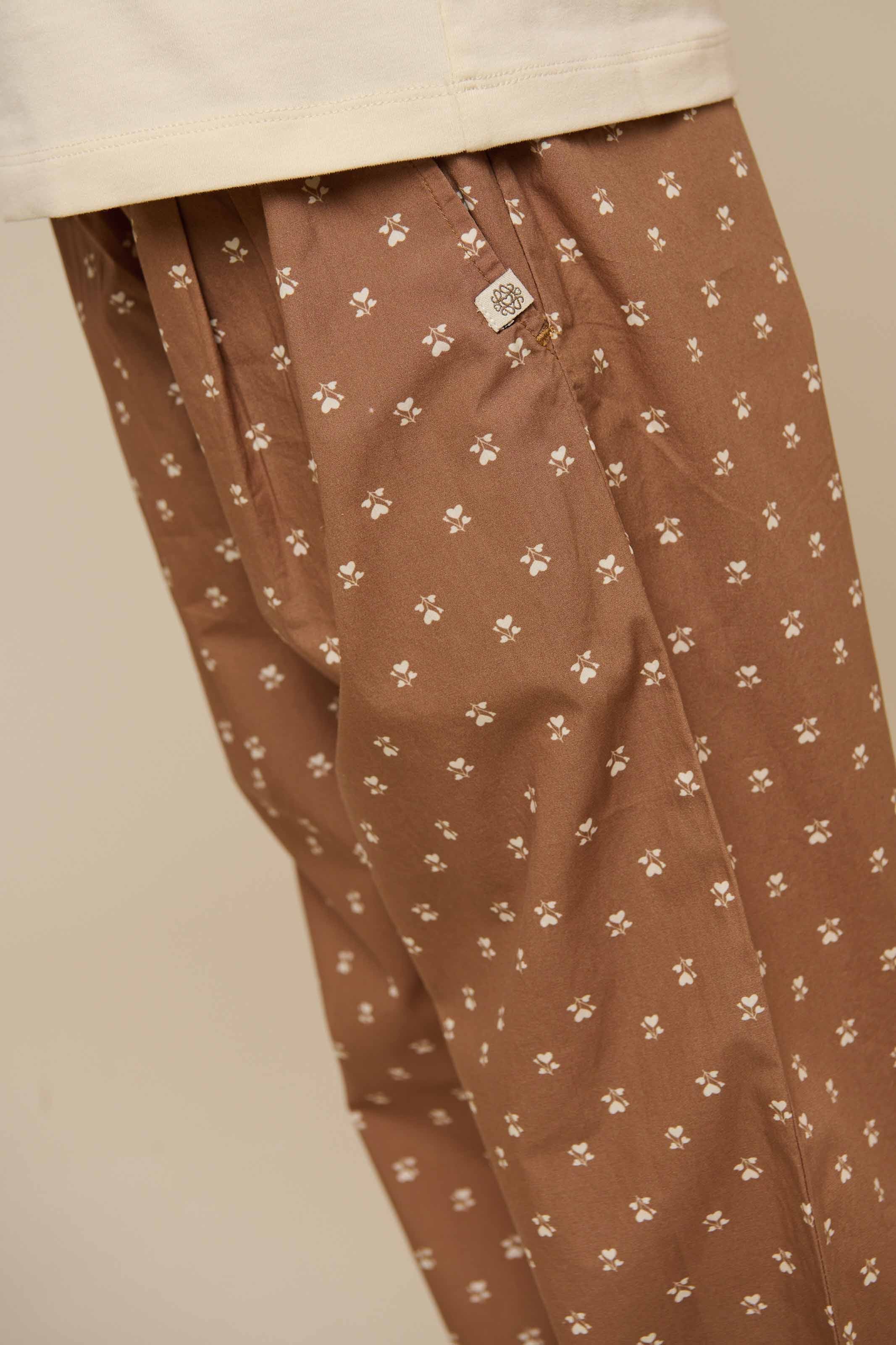 Poplin broek met print - Tween - Coconut | 101090 Camilla - Image 3