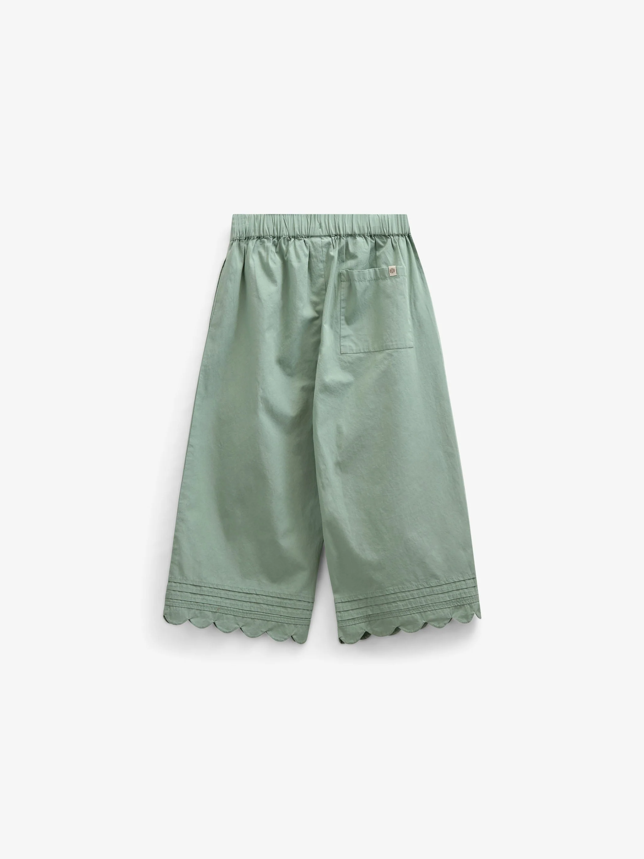 Poplinbroek met Geschulpte Rand - Kids - Dusty Green | 101049 Joy - Image 4