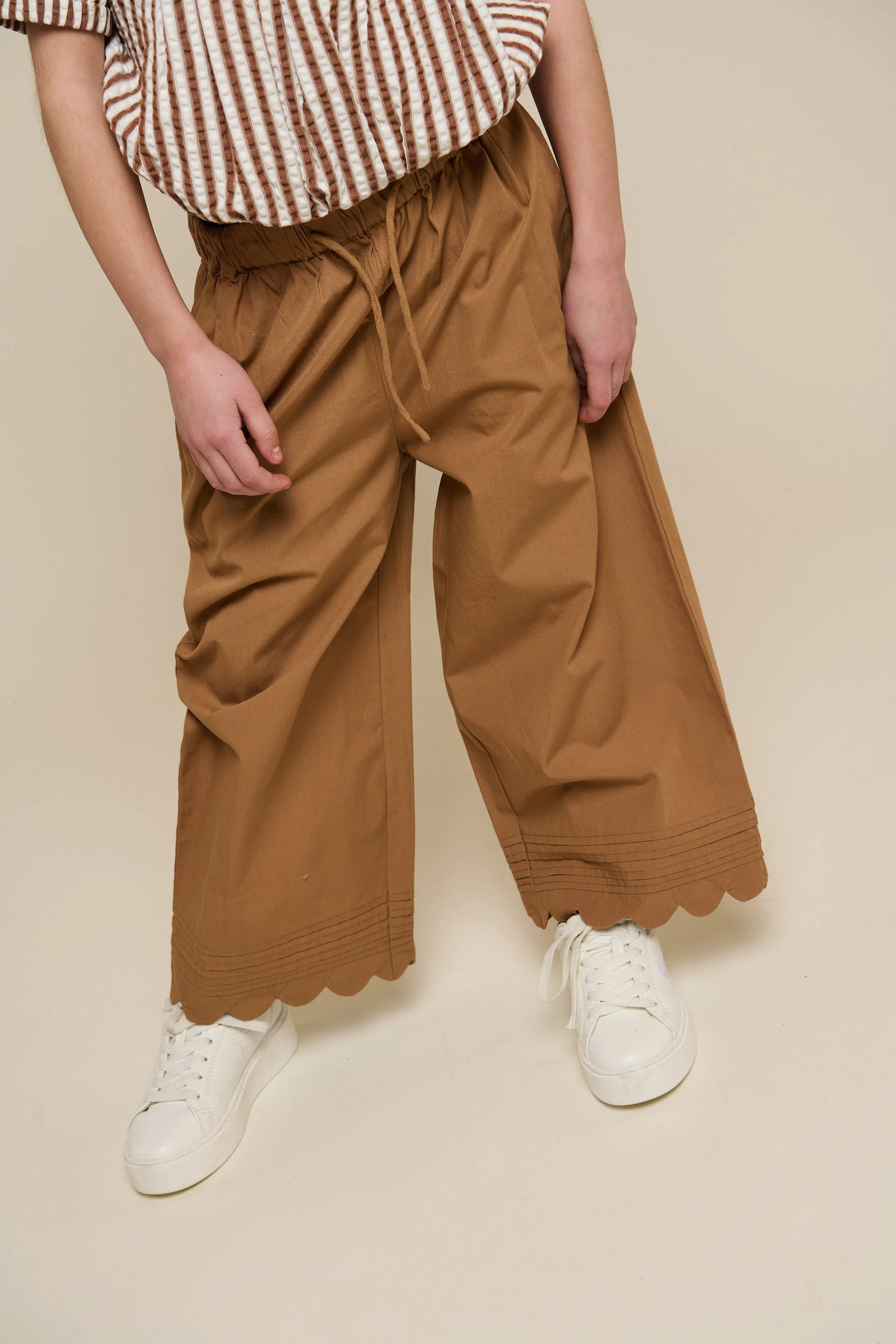 Poplinbroek met geschulpte rand - Tween - Coconut | 101079 Joy - Image 5