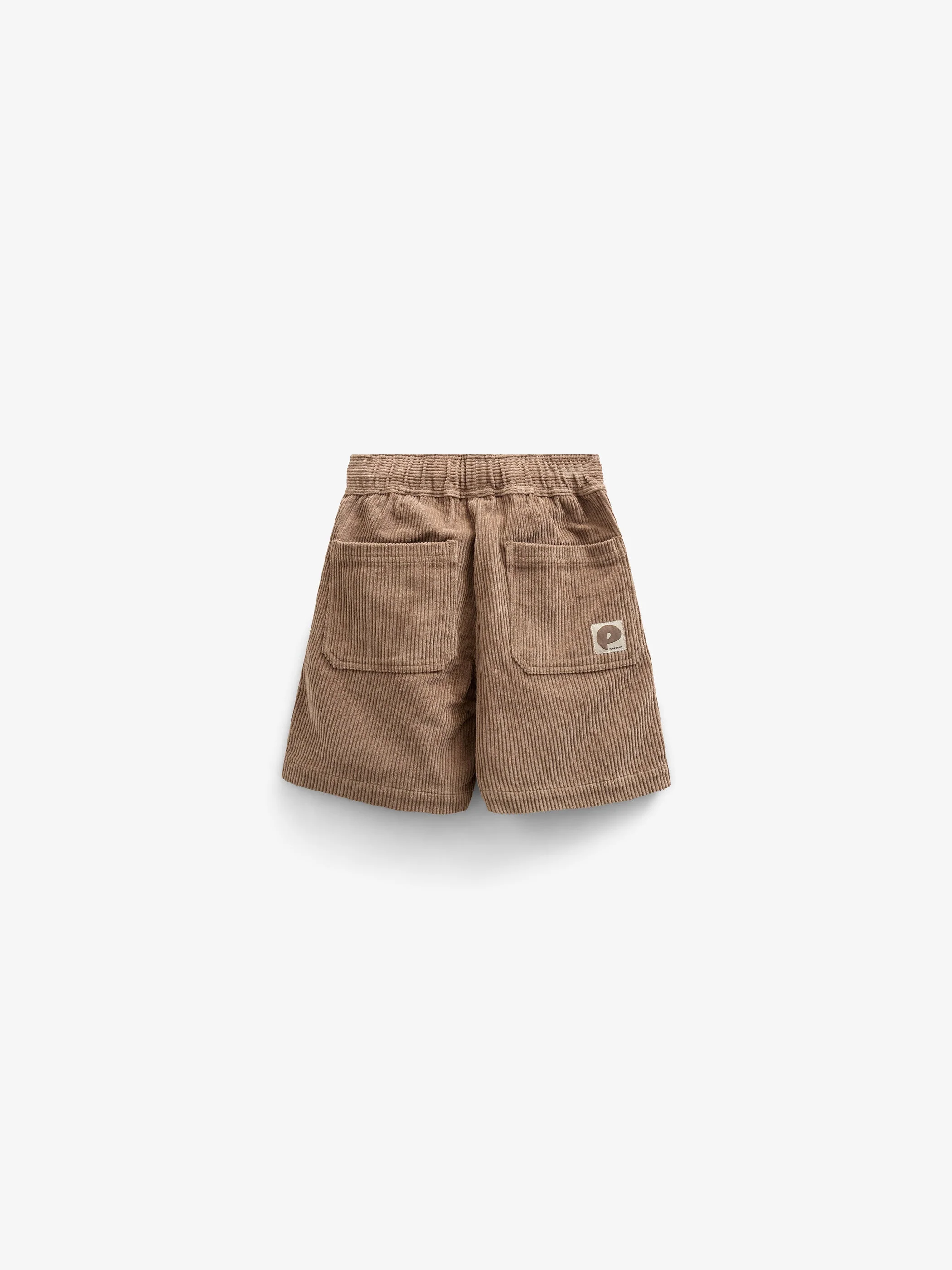 Pull-On Ribfluweel Shorts - Tween - Khaki | 101103 Tobias - Image 3