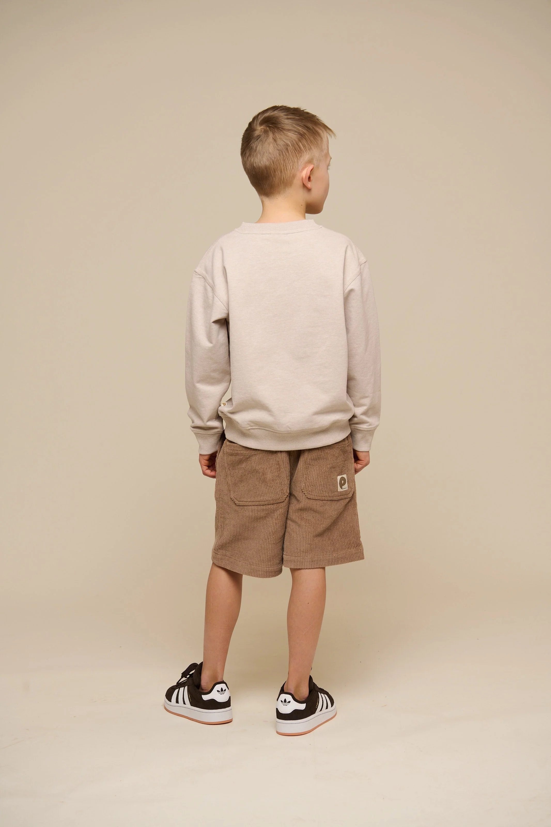 Pull-On Ribfluweel Shorts - Tween - Khaki | 101103 Tobias - Image 4