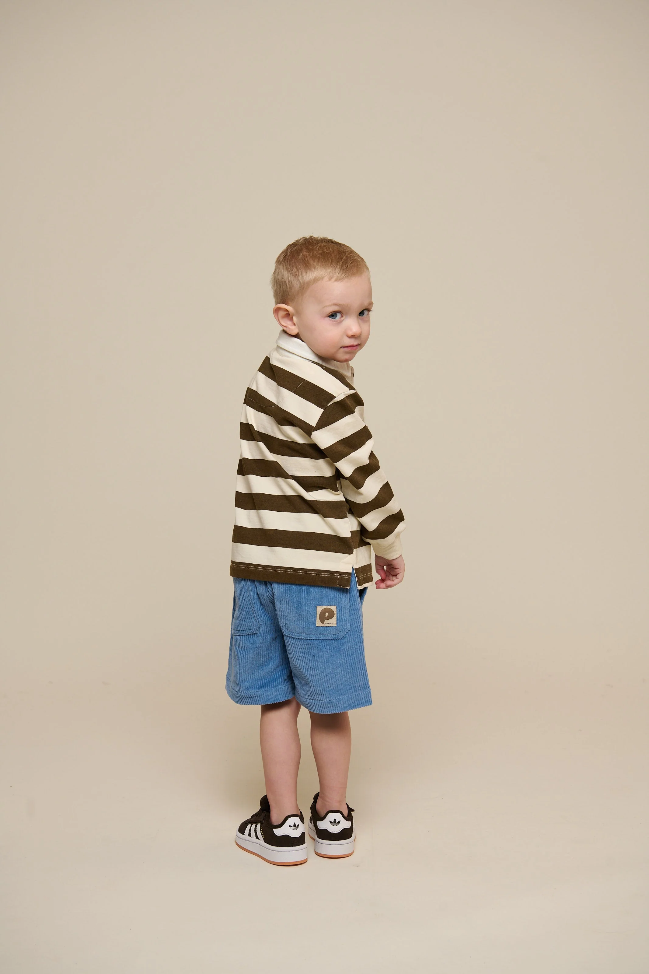 Pull-On Ribfluwelen Shorts - Kids - Dusty Blue | 101100 Tobias - Image 4