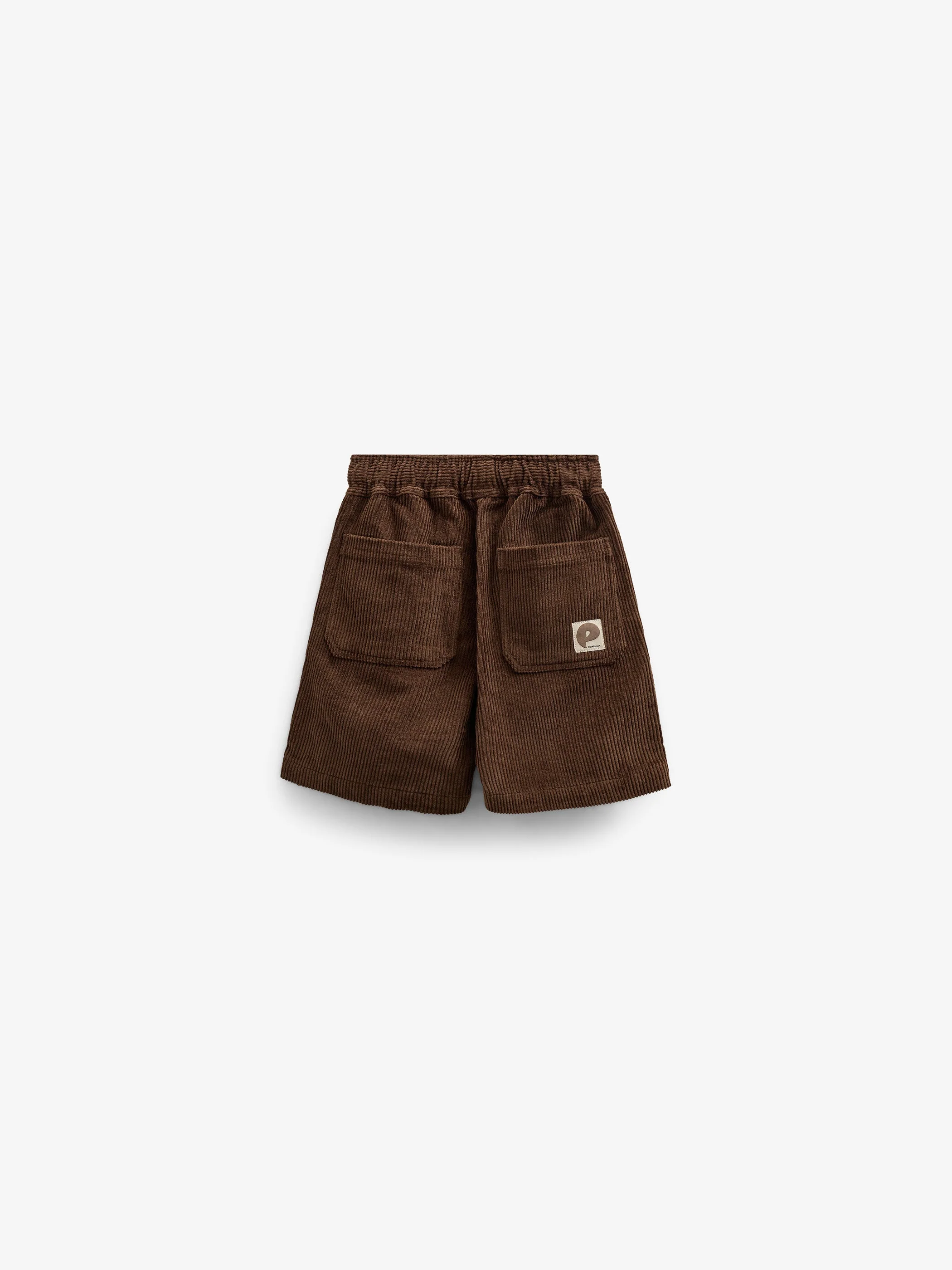 Pull-On Ribfluwelen Shorts - Tween - Dark Brown | 101105 Tobias - Image 3