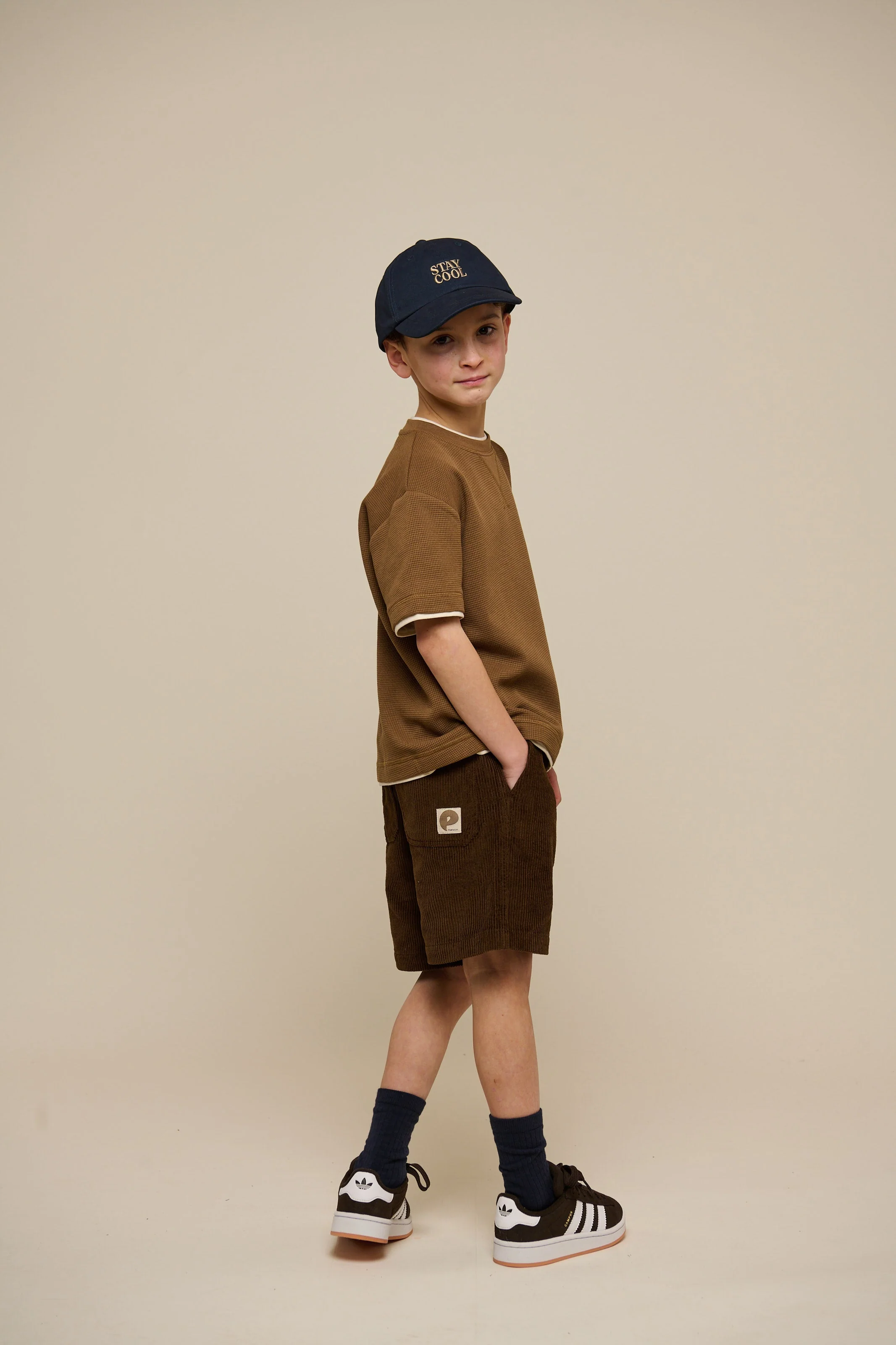 Pull-On Ribfluwelen Shorts - Tween - Dark Brown | 101105 Tobias - Image 4