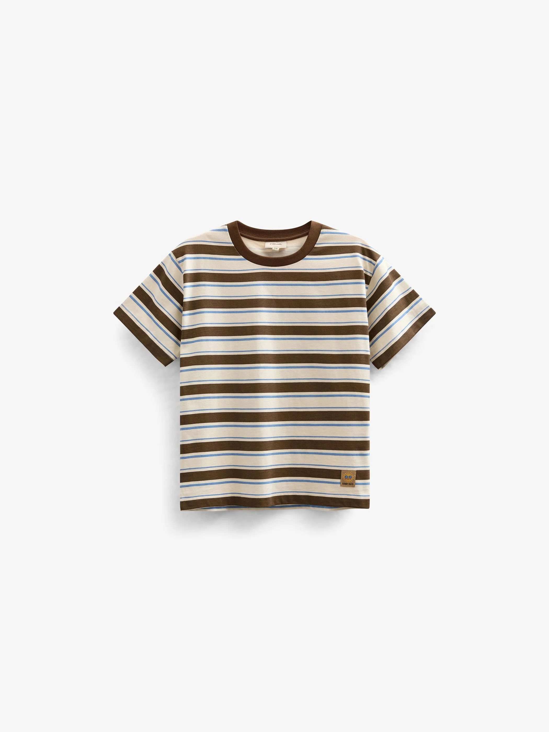Retro Striped T-shirt - Tween - Dark Brown | 101274 Steven - Image 2
