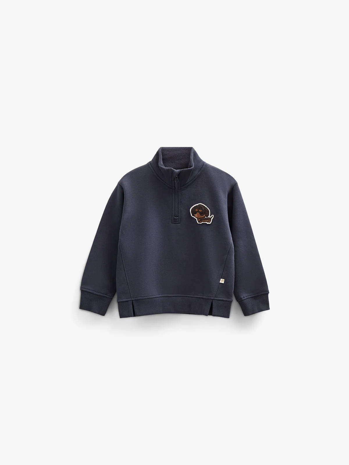 Sweatshirt met halve rits - Kids - Navy | 100806 Tristan - Image 2