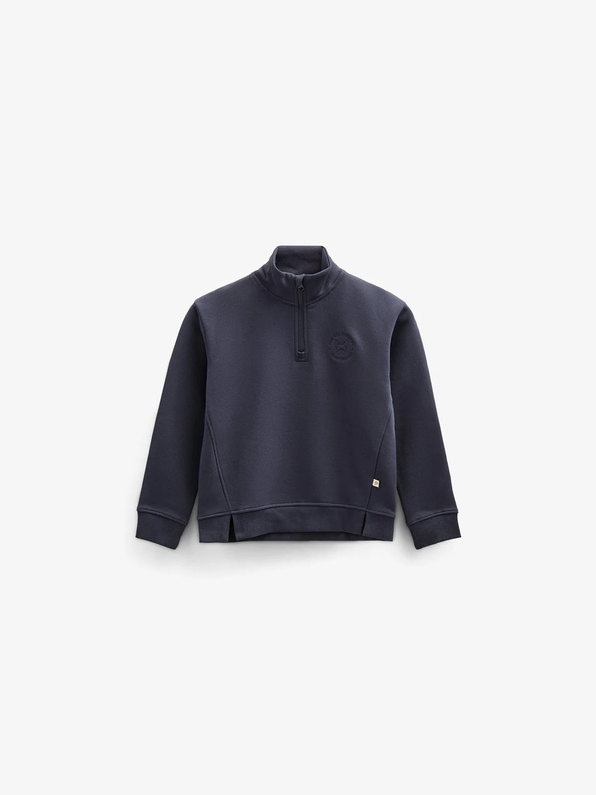 Sweatshirt met halve rits - Tween - Navy | 100807 Tristan - Image 2