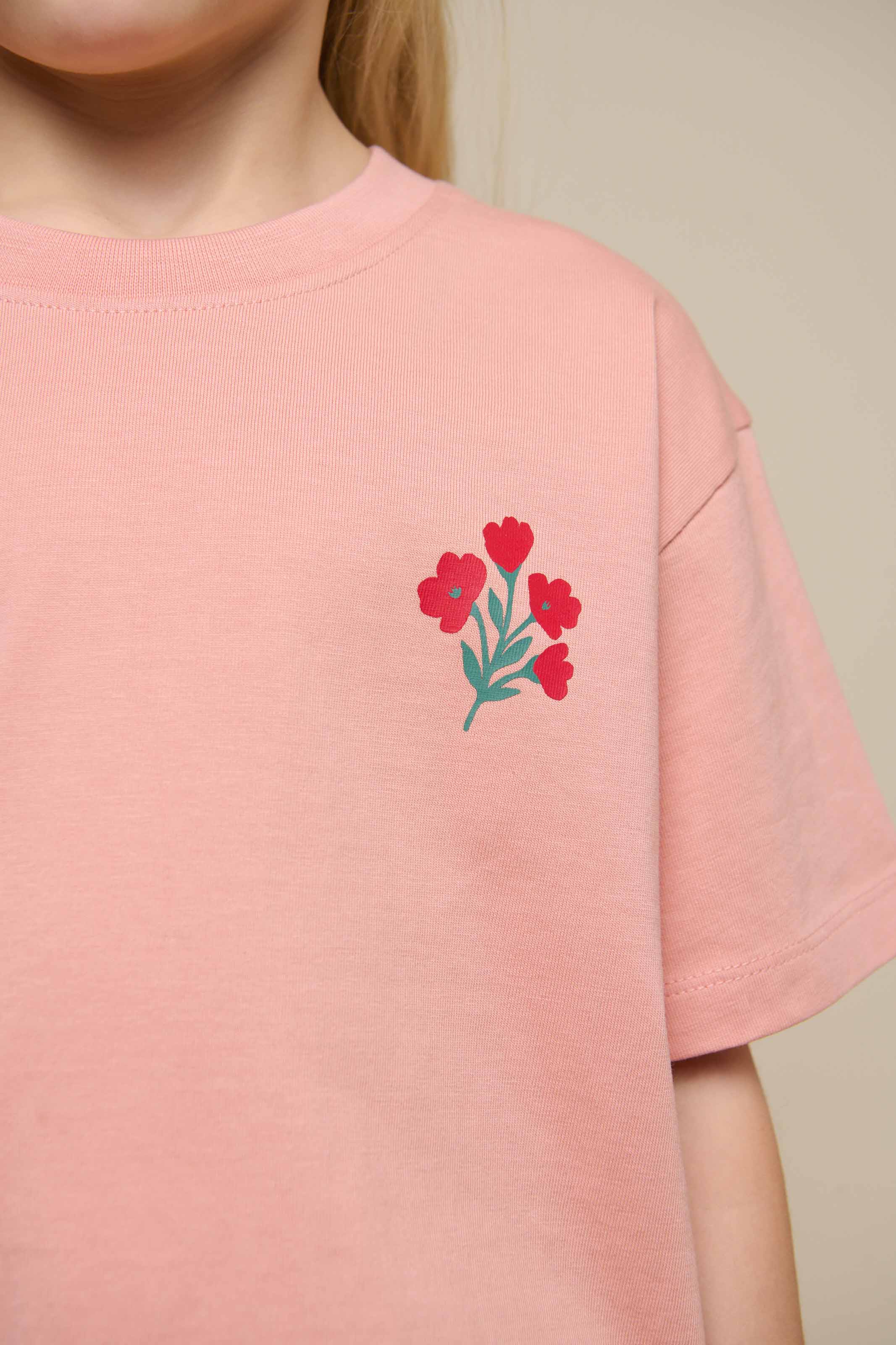 T-shirt met Bloemenprint - Tween - Powder Rose | 101293 Elsa - Image 5