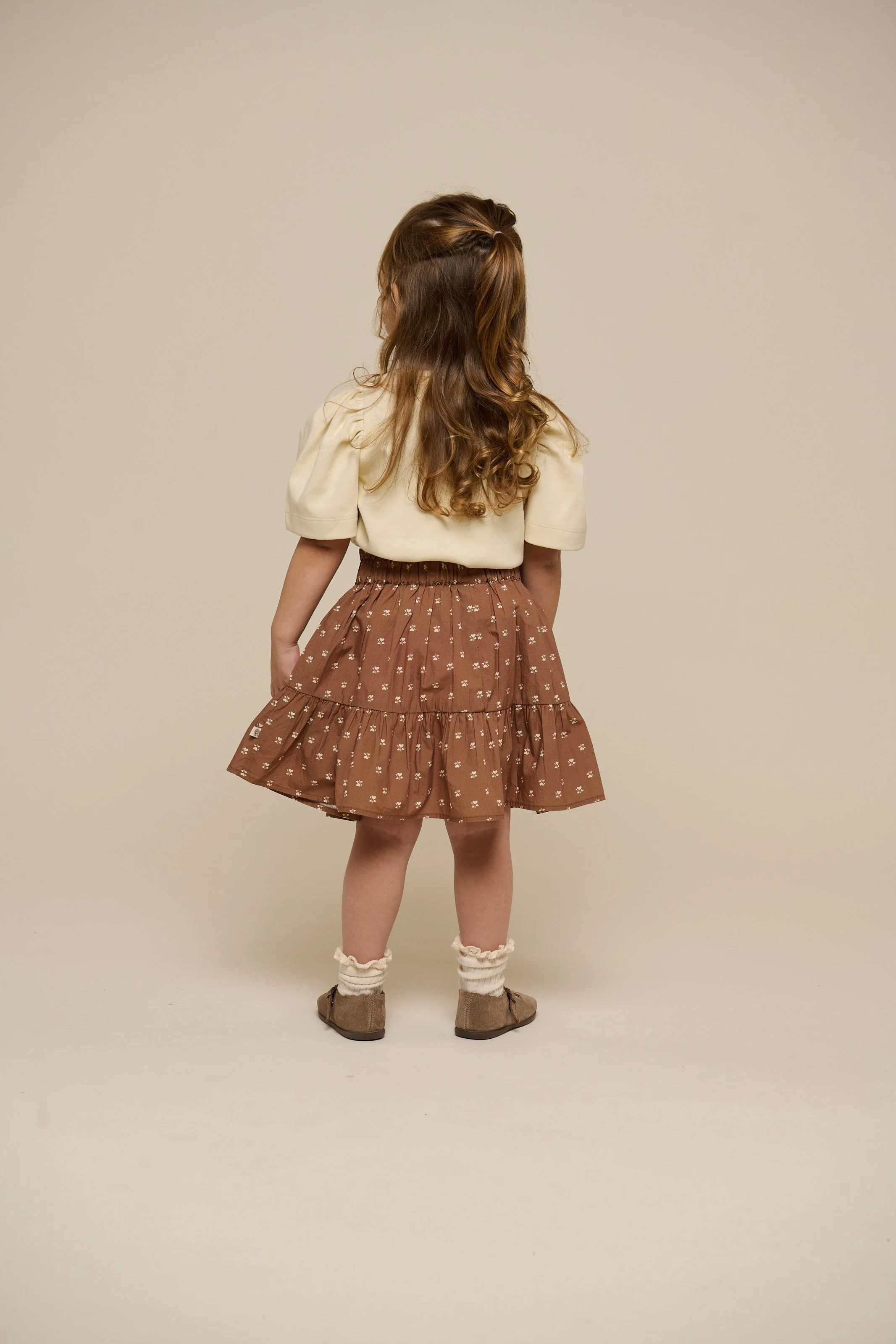 T-shirt met Borduursel - Kids - Offwhite | 101235 Amanda - Image 3