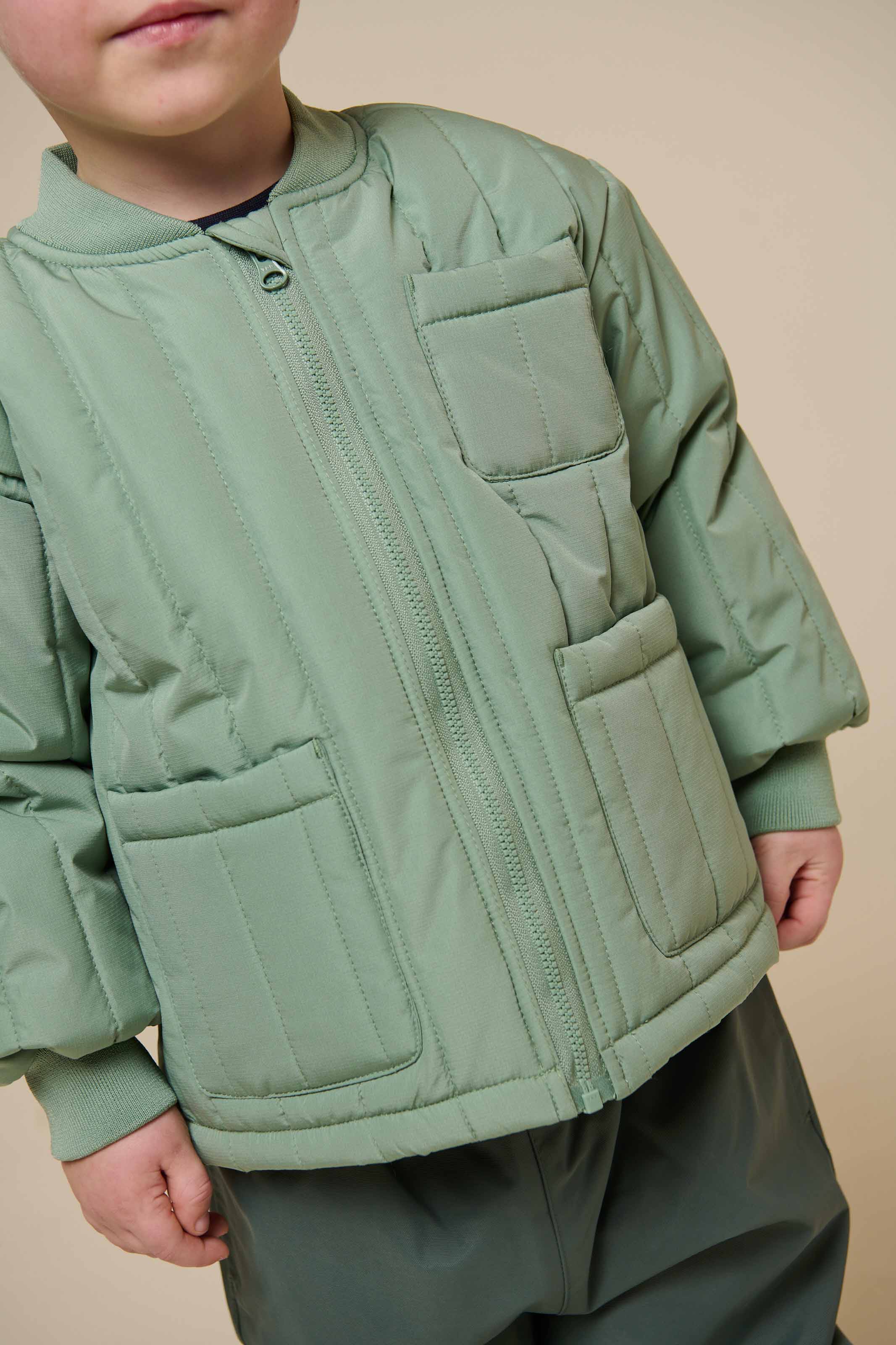 Thermische Tech Jas - Kids - Dusty Green | 101112 Athur - Image 5