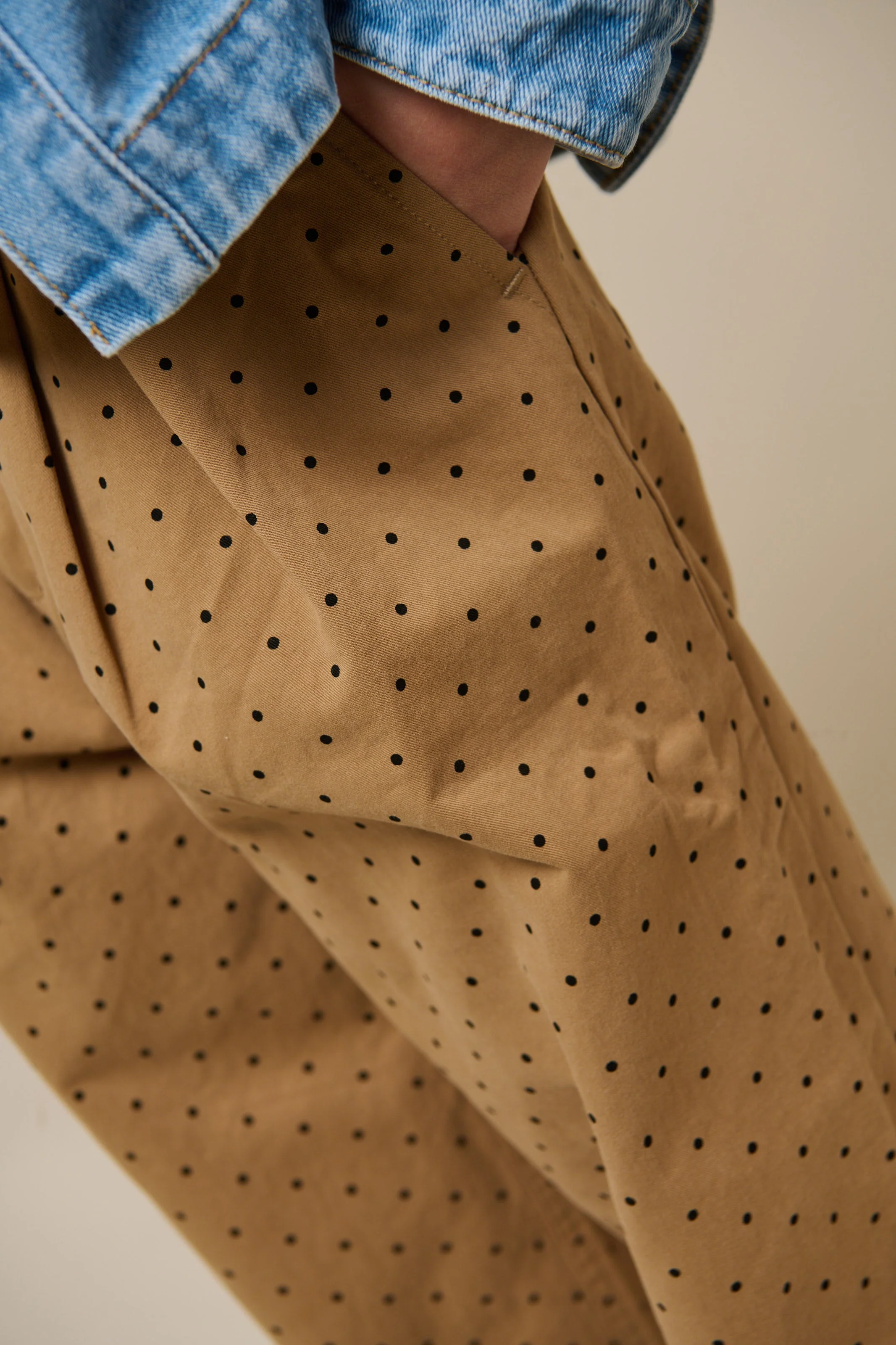 Twill broek met stip - Tween - Beige | 100615 Iris - Image 6